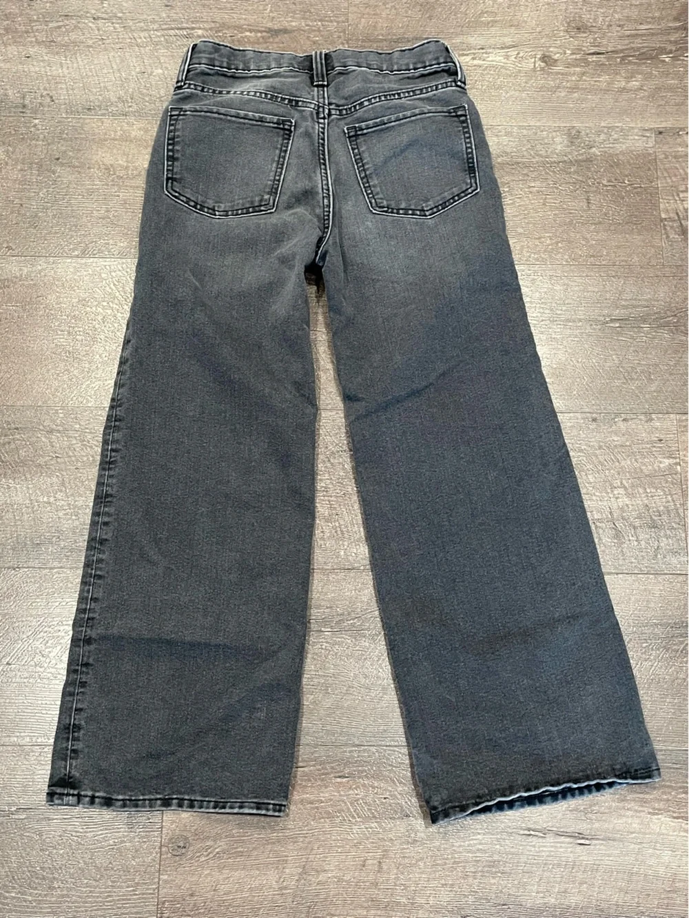 Old Navy Girl’s High-Rise Baggy Wide Leg Jeans in Washed Black Size 12
